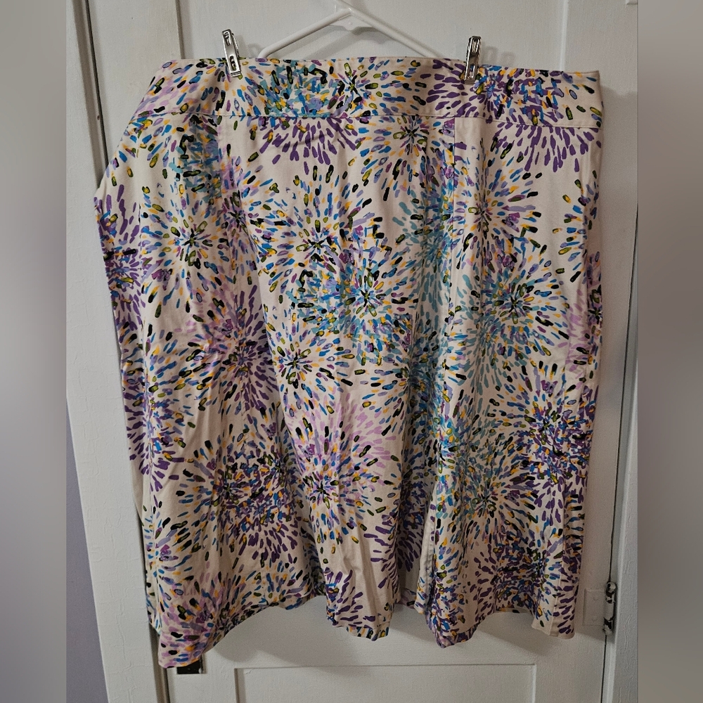 Lane Bryant Multicolor Abstract Skirt